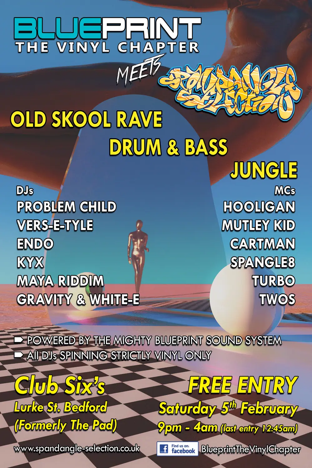 Archive flyer for a small sweaty OSRT vinyl-only party