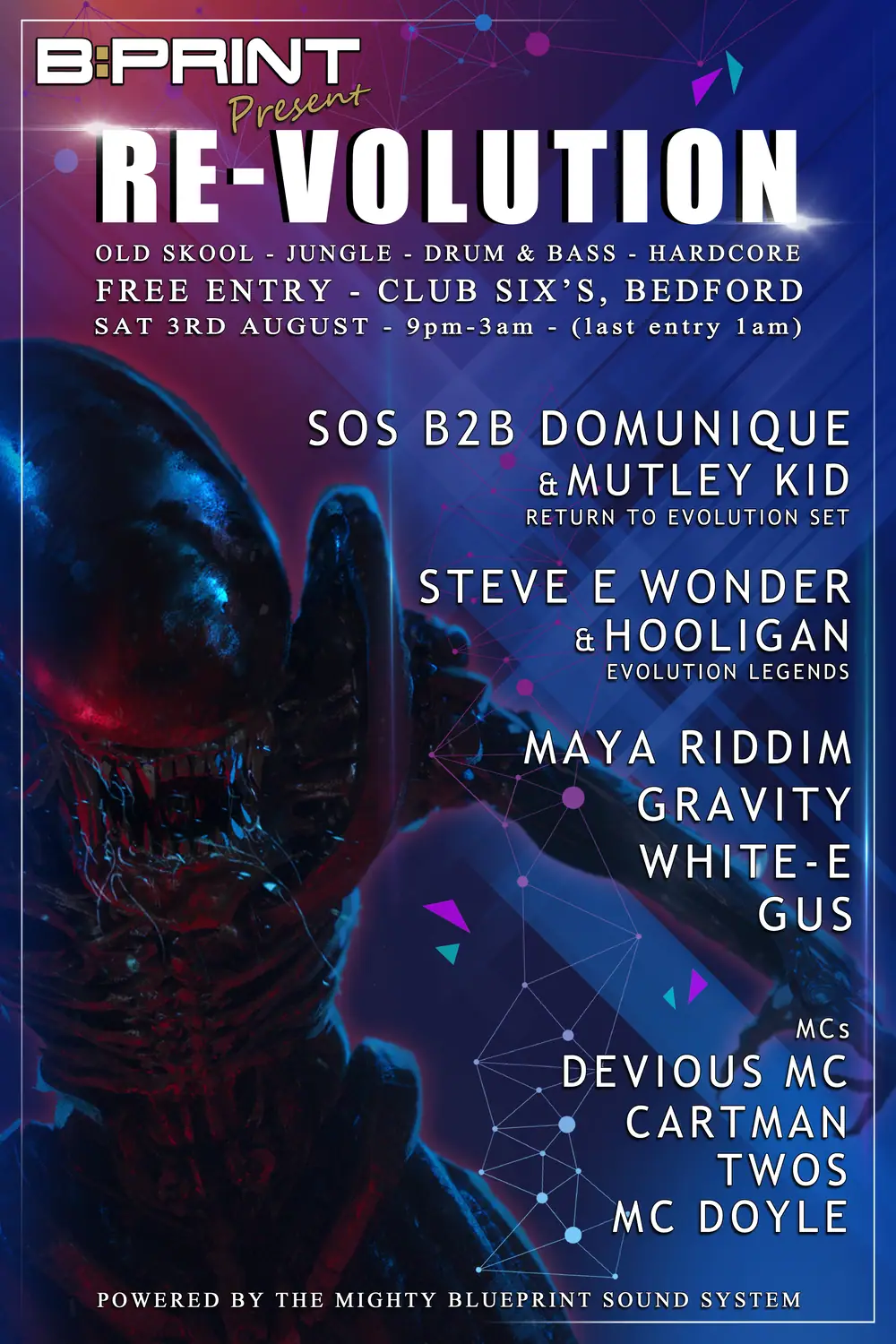 Flyer from an OSRT crew vinyl-only session in a club space