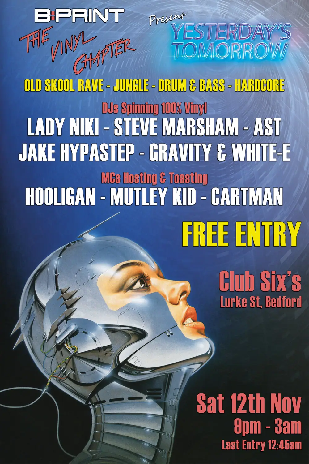 Past OSRT party flyer focused on deeper vinyl cuts